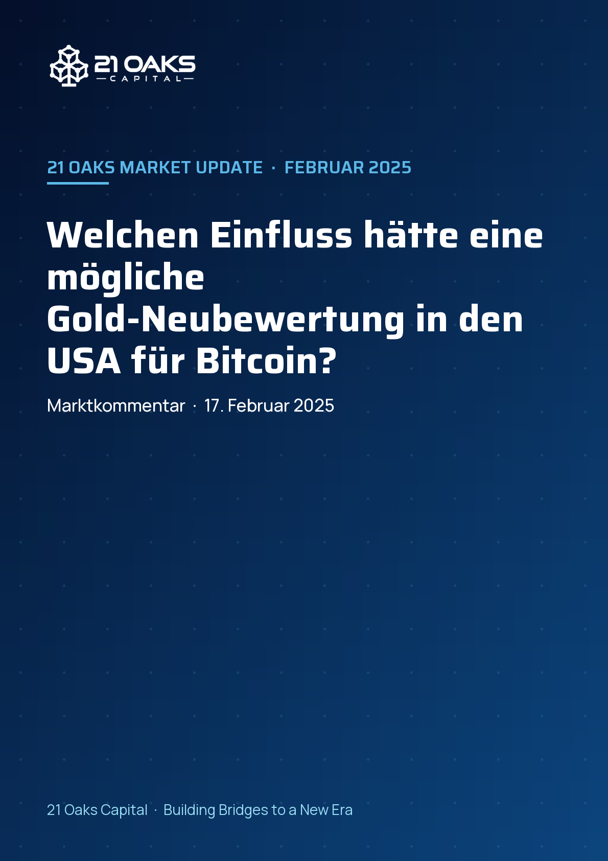 Welchen Einfluss hätte eine mögliche Gold-Neubewertung in den USA für Bitcoin?