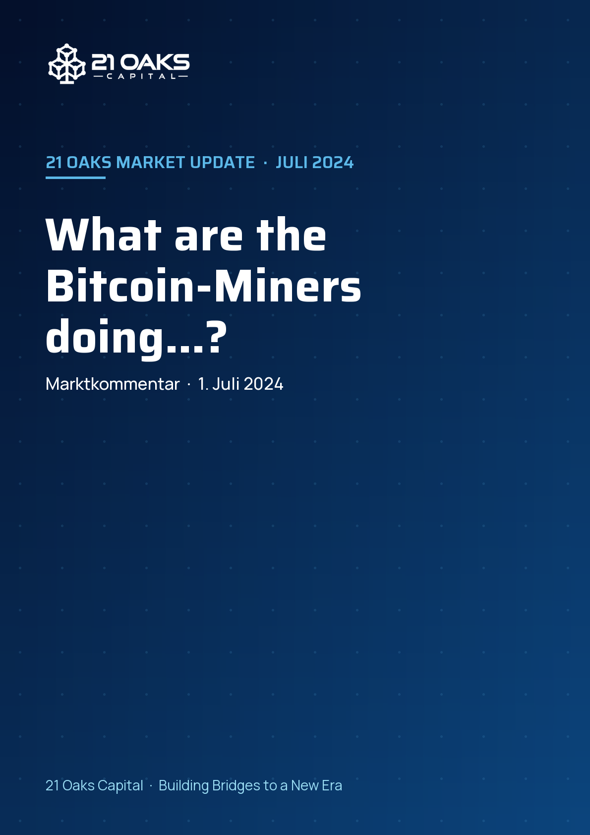 What are the Bitcoin-Miners doing…?